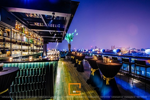 thiết kế quán bar rooftop